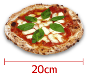 ピッツァの直径20cm